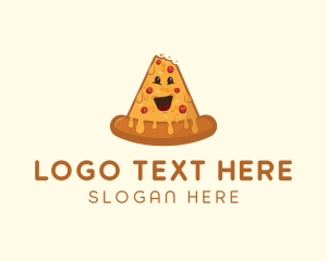Food - Cheesy Pizza Snack logo design