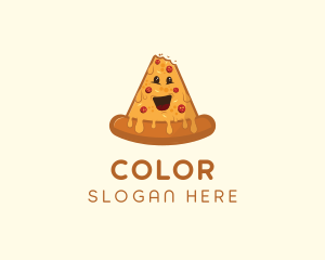 Character - Cheesy Pizza Snack logo design