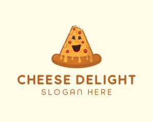 Cheesy Pizza Snack logo design