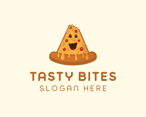 Snack - Cheesy Pizza Snack logo design