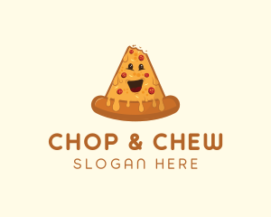 Fast Food - Cheesy Pizza Snack logo design