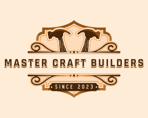 Builder - Hammer Builder Woodwork Builder logo design