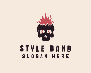 Mohawk Skull Tattoo logo design