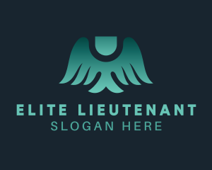 Lieutenant - Shield Bird Wings logo design