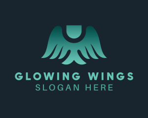 Shield Bird Wings  logo design