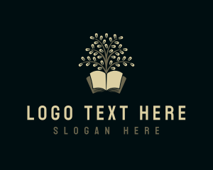 Literature - Academic Book Tree logo design