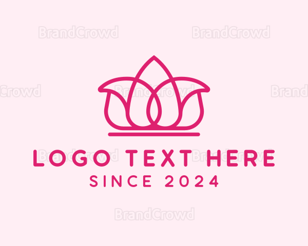 Lotus Flower Crown Logo