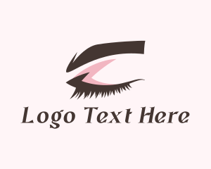 Eyelash Extension - Eyebrow Beauty Grooming logo design