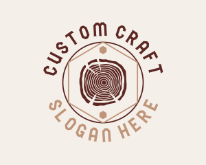 Woodwork Craft Circle logo design