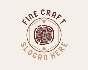 Woodwork Craft Circle logo design