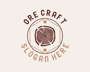 Woodwork Craft Circle logo design