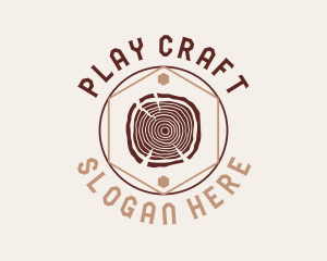 Woodwork Craft Circle logo design