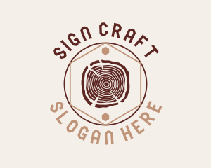 Woodwork Craft Circle logo design