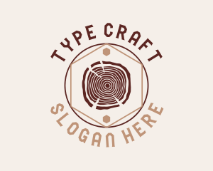 Woodwork Craft Circle logo design