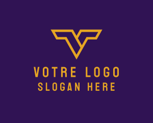 Heroic Letter V logo design