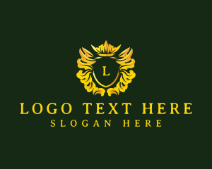 Gold - Crown Royal Shield logo design