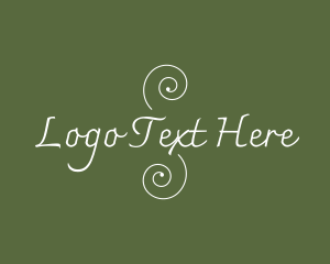 Wordmark - Minimalist Elegant Swirl logo design