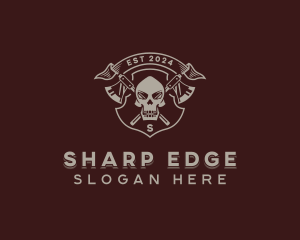 Skull Axe Army logo design