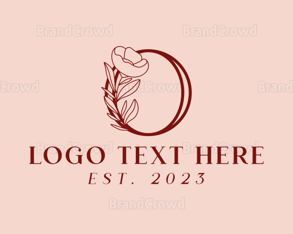 Elegant Floral Wreath Logo