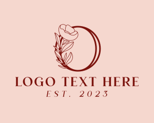 Organic Products - Elegant Floral Wreath logo design