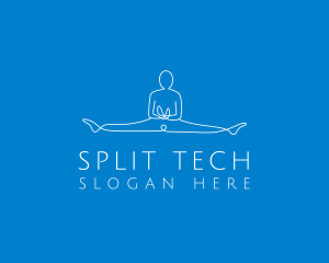 Split - Fit Gymnast Monoline logo design