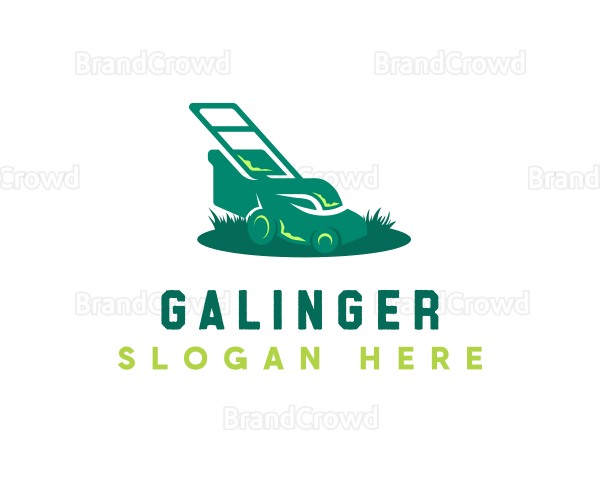 Lawn Grass Mowing Logo