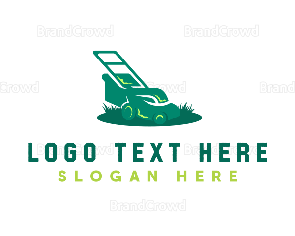 Lawn Grass Mowing Logo