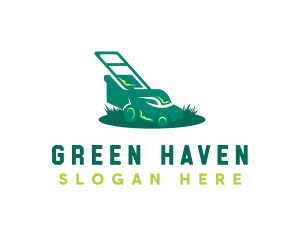 Lawn Grass Mowing logo design