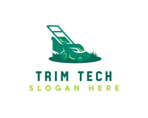 Trimmer - Lawn Grass Mowing logo design