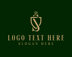 Heraldry - Royal Crown Letter S logo design