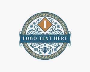 Greek Letter - Greek Iota Symbol Ornament logo design