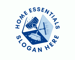 Household - Blue Cube Housekeeping logo design