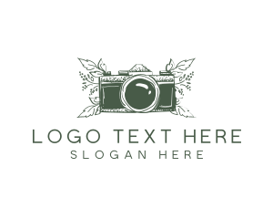 Lens - Camera Photography Plant logo design