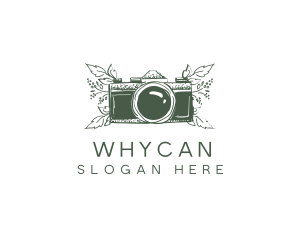 Camera Photography Plant  Logo