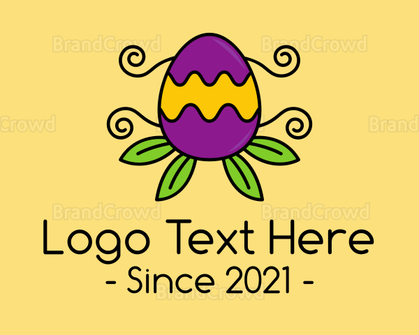 Ornamental Plant Easter Egg Logo