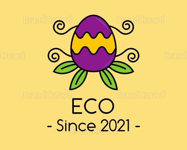 Ornamental Plant Easter Egg Logo