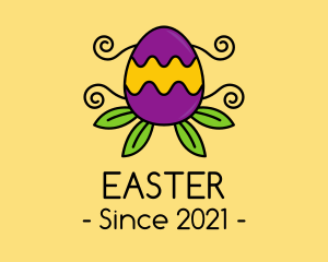 Ornamental Plant Easter Egg logo design
