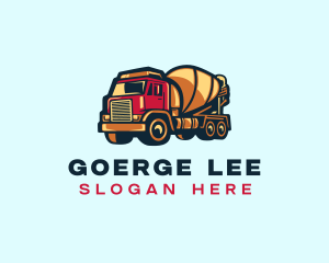 Mover - Cement Mixer Truck logo design