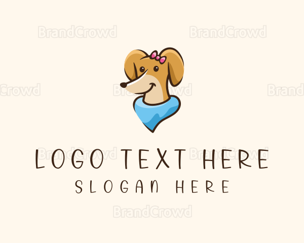 Cute Female Dog Logo