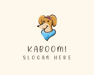 Mascot - Cute Female Dog logo design