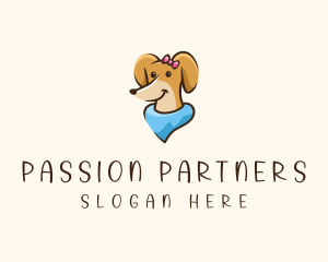 Cute Female Dog logo design