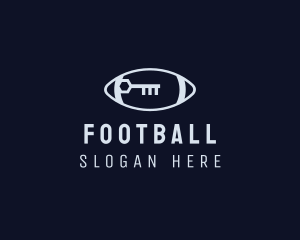 Grey Football Key logo design