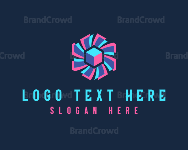 Hexagon Cube Fan Logo