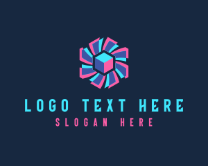 Corporation - Hexagon Cube Fan logo design