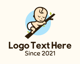 Babysitter - Sleeping Baby Branch logo design
