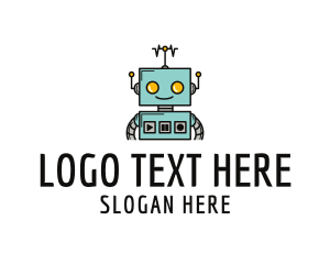Antenna - Music Antenna Robot logo design