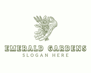 Flower Landscaping Gardener logo design