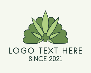 Alternative Medicine - Green Medical Weed logo design