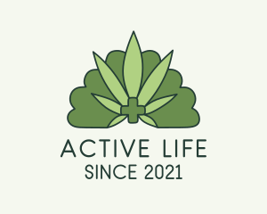 Organic Product - Green Medical Weed logo design