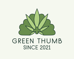 Green Medical Weed  logo design